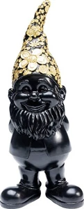 KARE DESIGN Dekofigur Deko Figur Zwerg Meditation schwarz gold 30 cm - Bild 1 von 4