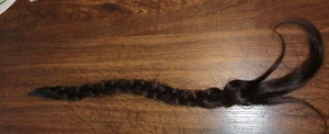 Echthaar Zopf ca.30gramm darkbrown ca.60cm lang z.b für Extension Nr.3 - Zdjęcie 1 z 2