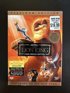 The Lion King 2 Disc Special Edition Platinum Edition DVD Toys R Us Tag RARE - Foto 1 di 6