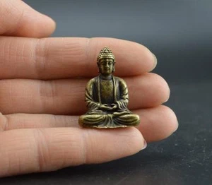 Chinese pure brass Sakyamuni Buddha small statue #2 - Picture 1 of 6