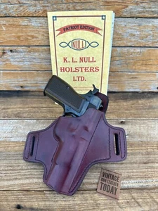 Ken Null Fitted Scabbard Horsehide Leather OWB Holster For Browning Hi Power - Picture 1 of 2