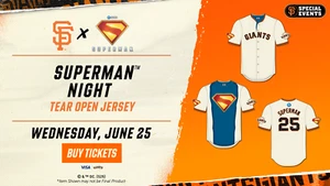Presale-San Francisco Giants Special Event Superman Night Tear Open Jersey 6/25 - Picture 1 of 1