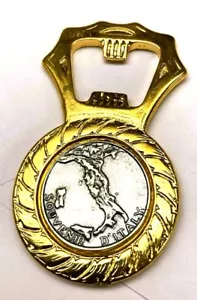 Abridor de botellas de recuerdo de metal Italia y Coliseo Romano, hecho en Italia - Imagen 1 de 3