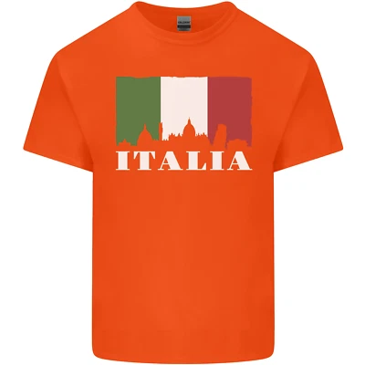 Camiseta Italia Skyline Bandera Italiana Niños Niños Niñas Foto 1 de 4