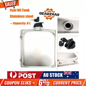 8L Air Diesel Heater Fuel Tank Oil With Lock Stainless Steel For Car Truck New - Picture 1 of 14