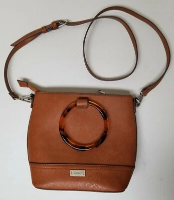 CARLOS Santana кольцо ручки ведро сумка с ремнем через плечо - коричневый полиуретан - Изображение 1 из 4