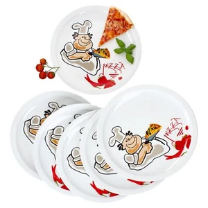 6er Set ALBERTO Pizzateller 30,5cm mit Comic-Pizzabäcker - 162701 - Bild 1 von 6