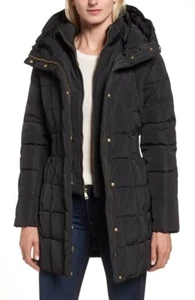 Cole Haan 257775 Womens Hooded Down & Feather Jacket Black Size XXL - Picture 1 of 5