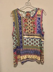 Johnny Was Franco Swing Tank Top Boho Multicolor Sz XL - Picture 1 of 5