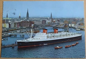 AK65 Postkarte Hamburg Hafen Schlepper Dampfer Hanseatic 1962 - Bild 1 von 2