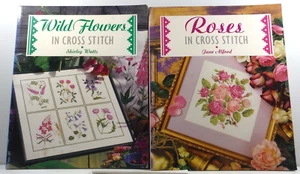 Wild Flowers Roses in Cross Stitch Shirley Watts Jane Alford 1993 PB book PB - Bild 1 von 15