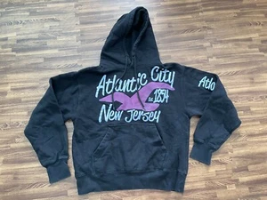 Top Star Hoodie Black Cotton Blend “Athletic City New Jersey” Size S Small - Picture 1 of 4