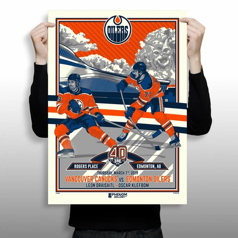 Edmonton Oilers 40th Anniversary 4 of 4 Limited Edition Serigraph(Printer Proof) Cover