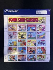 USPS 1995 COMIC STRIP  CLASSICS MNH 20 STAMPS SHEET NEW In Plastic!!