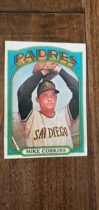 1972 TOPPS BLANK BACK PROOF CARD MIKE CORKINS SAM DIEGO PADRES PITCHER # 608  - Picture 1 of 1