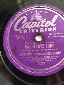Zutty Singleton - Crawfish Blues, Eddie Miller, Cajun Love Song, 78 Rpm - Bild 1 von 2