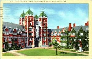 Philadelphia Pennsylvania University of Pennsylvania Memorial Tower 1930s OM - Picture 1 of 2