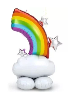 52” Airloonz Half Rainbow Foil Balloon Fill with Air Party/Home Decoration - Picture 1 of 3