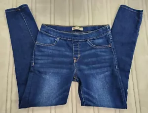 Levi's Girl's Size 12 Reg Pull On Blue Stretch Cotton Blend Jegging Pants - Picture 1 of 8