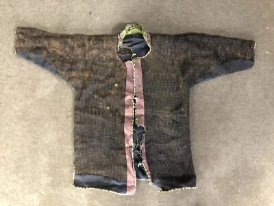 Y8013 YOROI Kusarikatabira Cola de cadena Armadura de hierro Japón Antiguo Ninja Samurai Foto 1 de 4