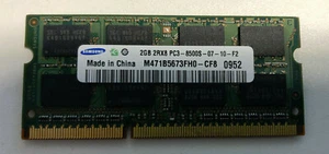 RAM SAMSUNG 2GB 2RX8 PC3-8500S-07--10-F2 SODIMM - Bild 1 von 1