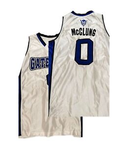 Throwback Mac McClung #0 High School Basketball Jersey White Blue Sewn Custom