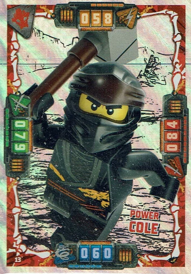 Lego Ninjago Series 4 TCG Trading Cards Card No. 13 Power Cole - Image 1 of 1