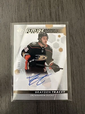2022-23 SP Authentic Future Watch Auto Brayden Tracey 302/999 - Image 1 of 2