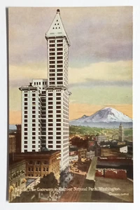 Seattle Tor zum Rainier Nationalpark Postkarte ca. 1910 Washington WA UNP - Bild 1 von 2