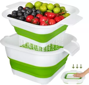 Collapsible Strainer & Bowl Set, 2-in-1 Foldable Colander for Fruits & Veggies - Picture 1 of 6