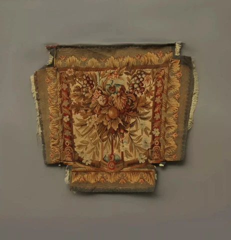 Antique French Renaissance Full Floral Aubusson Sofa Cover Hand Woven | 25X22 Cover