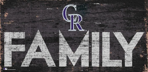 Colorado Rockies Family 12" x 6" Wood Sign [NEW] MLB Plaque Wall Banner Cover