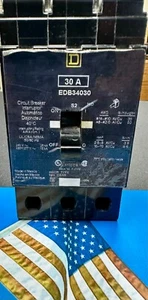 SQUARE D EDB34030 SCHUTZSCHALTER - AUS EINER FUNKTIONIERENDEN ANLAGE - GETESTET - SIEHE BILDER - Bild 1 von 5