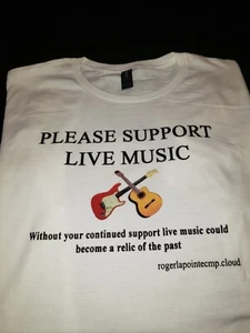 Unisex T-Shirt PLEASE SUPPORT LIVE MUSIC - Bild 1 von 1
