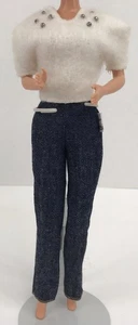 Vintage 1983 Barbie Fashion Fantasy Soft ‘N Chic 4813: White Top & Jeans - Picture 1 of 13