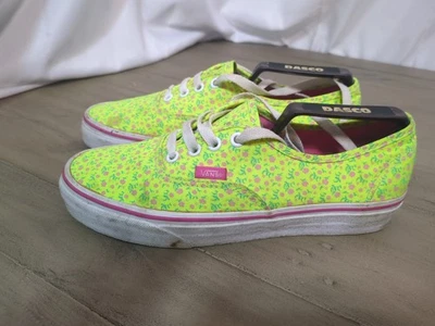 Vans Ditsy Floral Authentic Womens Trainers Yellow Pink Flower Size 5 Skate Shoe - Image 1 of 4