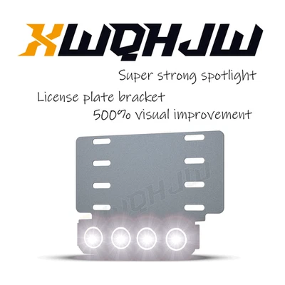 🔥XWQHJW Combo Barra de Luz LED Barra Bull Parachoques Delantero Soporte de Montaje de Placa de Licencia Foto 1 de 4