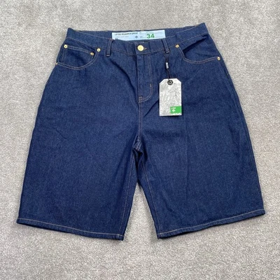 LRG Lifted Research Group True Straight Loose Fit Denim Shorts Mens Size 34 Blue - Image 1 of 4