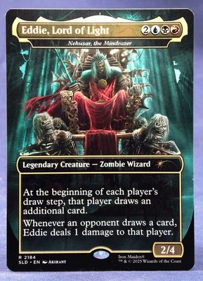 Eddie, Lord of Light - Nekusar, the Mindrazer-MTG-Iron Maiden Secret Lair SLD-NM - Image 1 of 2