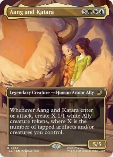 1 x Aang and Katara - Borderless - Avatar: The Last Airbender Eternal - LP - MTG - Image 1 of 1