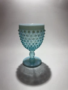 Fenton Blue Hobnail Kelch Weinglas Vintage - Bild 1 von 6