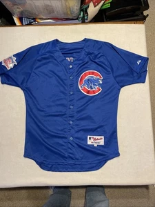 Chicago Cubs Ernie Banks 14 Baseball Jersey SEWN  Majestic Mens Size XL (50) - Picture 1 of 10