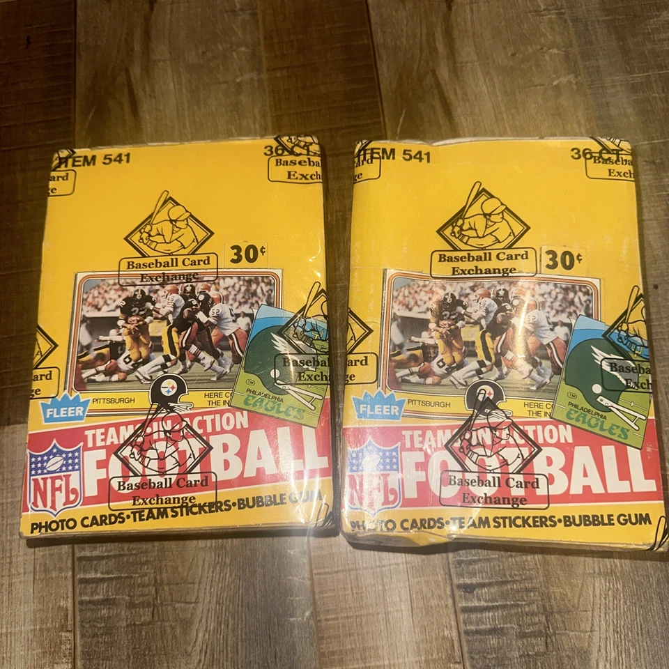 1981 Fleer teams in action football Sealed Boxes - Image 1 of 2