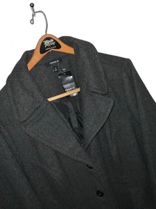 Abrigo Torrid Chaqueta Gris Sarga Espiga Talla 3 Nuevo Con Etiquetas - Imagen 1 de 7