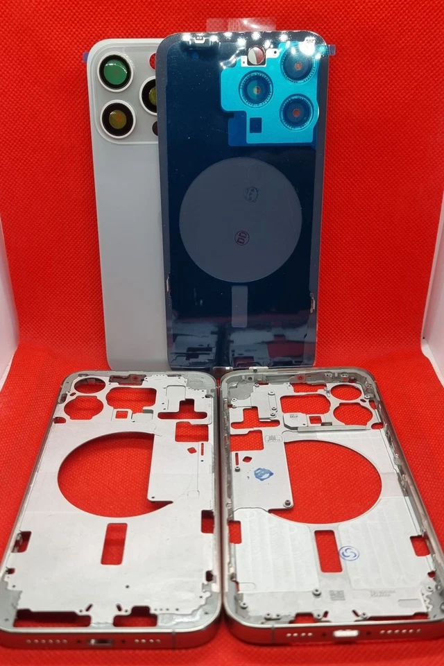 BACK COVER SCOCCA COPRI BATTERIA COMPATIBILE APPLE IPHONE 15 PRO MAX ARGENTO SIL - Immagine 1 di 1