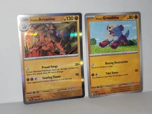 Hisuian Arcanine 100 & Hisuian Growlithe 099/167 Pokemon TCG Twilight Masquerade - Picture 1 of 2