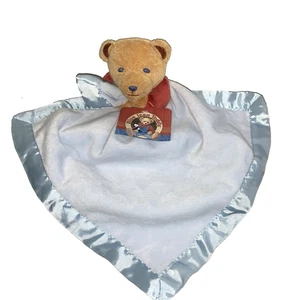 Neu Blue Jean Teddy Lovey Sicherheitsdecke Plüsch Blau Satin Ersatz Vintage! - Bild 1 von 14