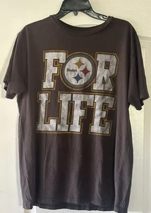 NFL Pittsburgh Steelers Junk Food Brand Adult Medium Brown Short Sleeve Shirt. - Picture 1 of 3