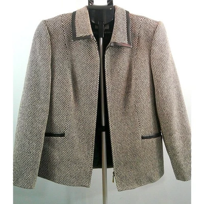 Blazer Talbots para mujer 8P blanco y negro con cremallera - estilo clásico de carrera Foto 1 de 4