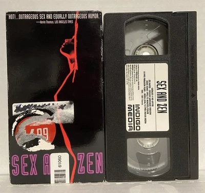 Sex and Zen VHS tape Indigo Media CULT COMEDY DRAMA NC-17 nudity Blockbuster - Image 1 of 3